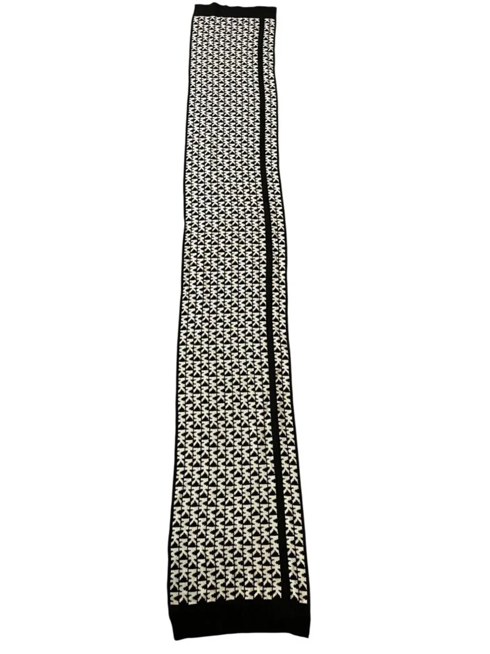 Michael Kors Black & White Graphic Knit Scarf 64